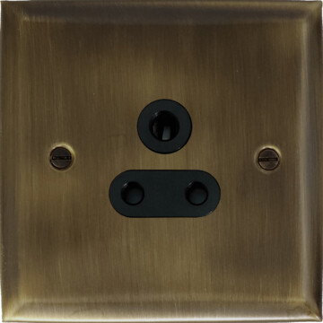spectrum antique brass 5a 3 pin socket front fc101025