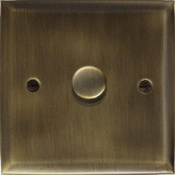 spectrum antique brass led dimmer (1 gang) front fc101025