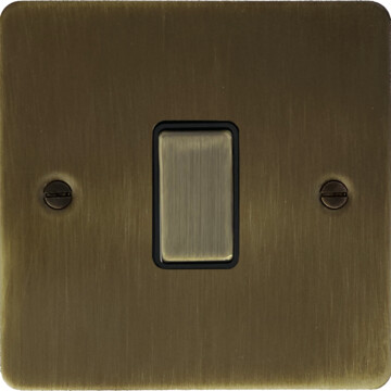 flat antique brass switch (1 gang) front fc101025