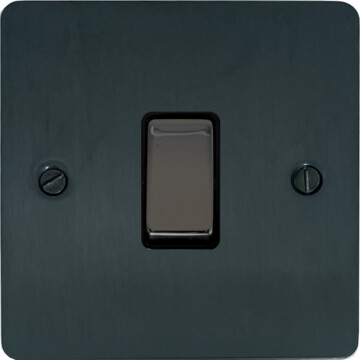 flat black bronze light switch (1 gang/black nickel switch) front fc101025