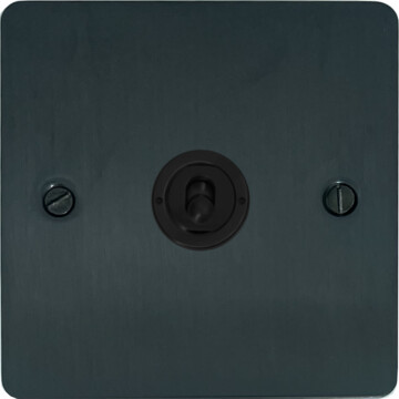 flat black bronze toggle switch (1 gang/flat black toggle) front fc101025