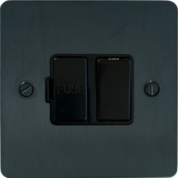 flat black bronze switched fused spur (black switch) front fc101025
