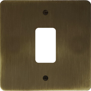 Flat Antique Brass Grid Switch (1 Gang)