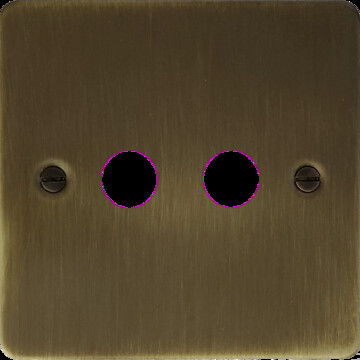 Flat Antique Brass Toggle Switch (2 Gang)