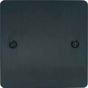 flat black bronze single blank plate front fc101025
