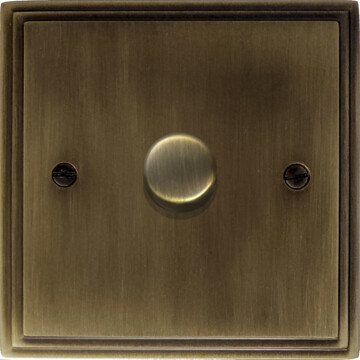 cast antique brass led dimmer (1 gang) front fc101025