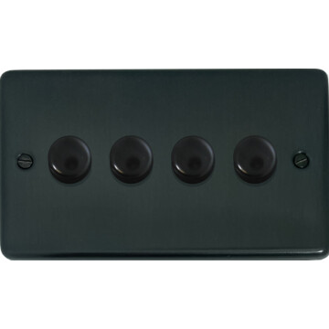 contour black bronze led dimmer (4 gang) front fc101025