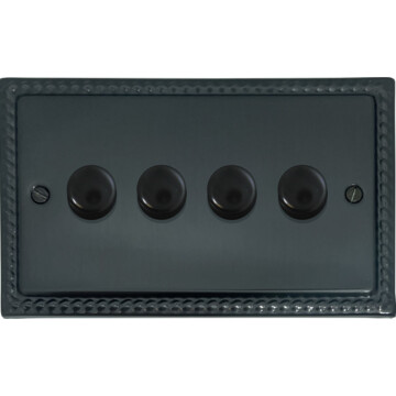 monarch black bronze led dimmer (4 gang) front fc101025