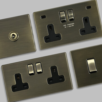 G&H Light Antique Brass TLABB Electrical Collection – Switches, USB Sockets, Dimmers & Toggle Plates