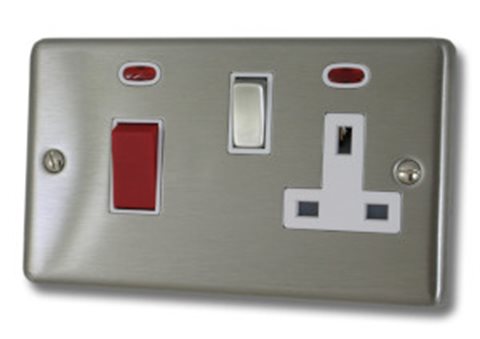 Brushed Steel Cooker Switch