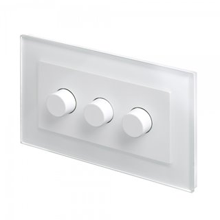Retrotouch White Crystal 3 gang dimmer