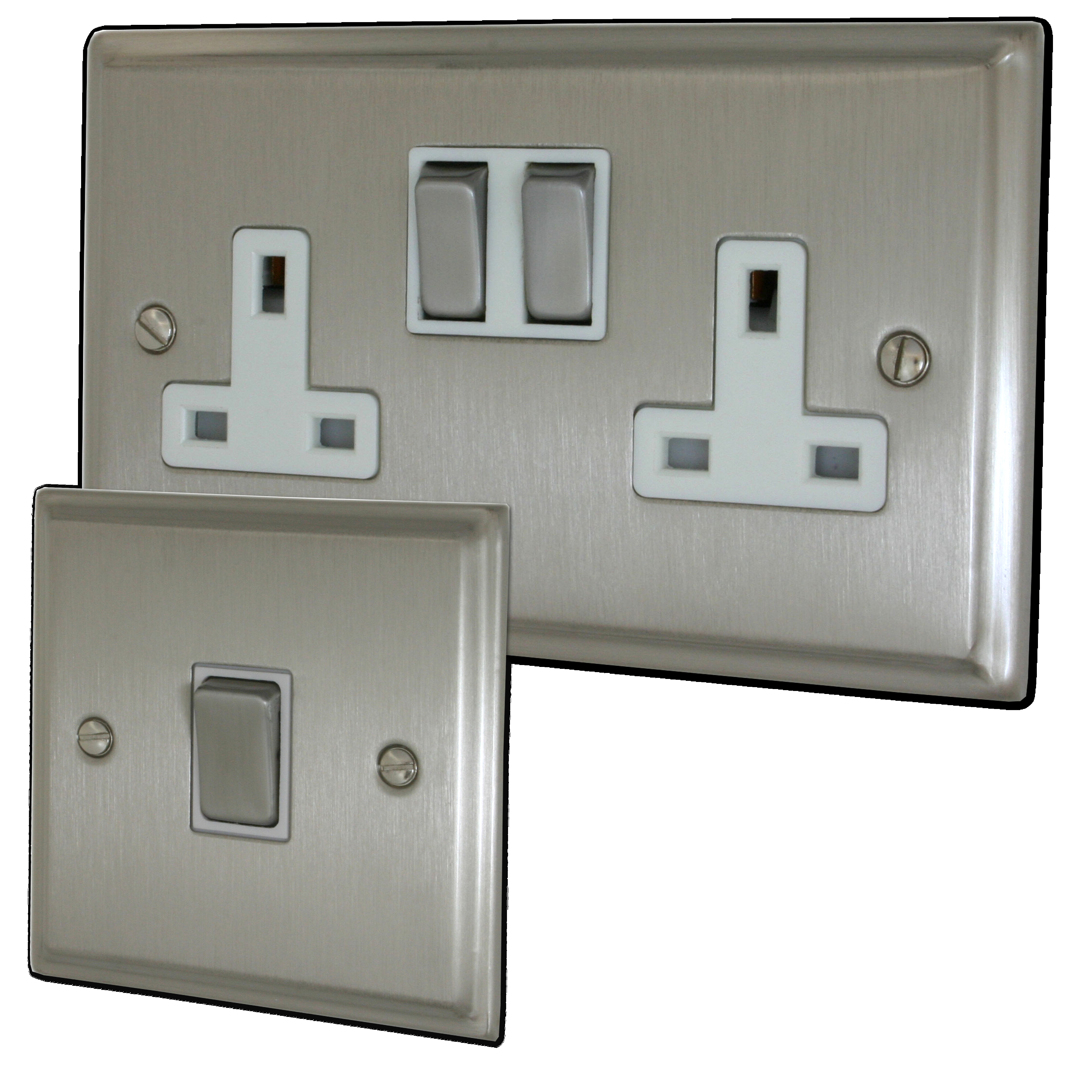 Brushed nickel hot sale sockets