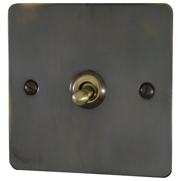 Flat toggle light switch
